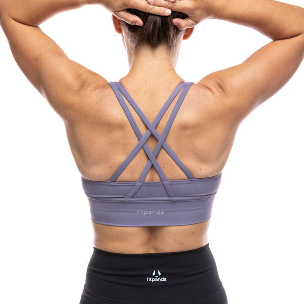 CRISS-CROSS SPORTS BRA - LAVENDER